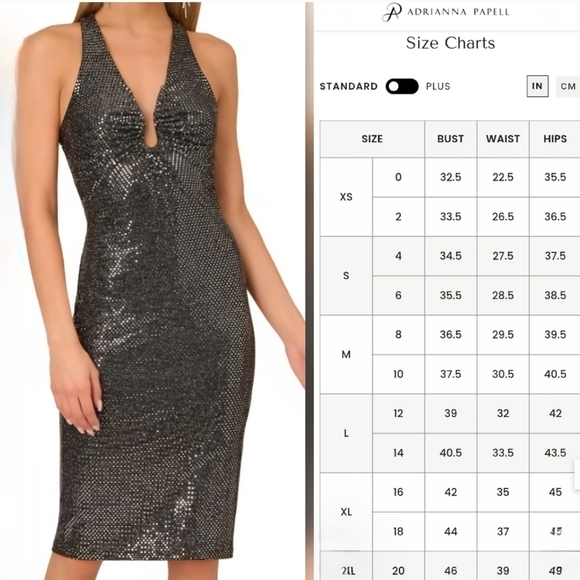 Adrianna Papell Black & Silver Sequin Sleeveless Dress - Picture 15 of 16